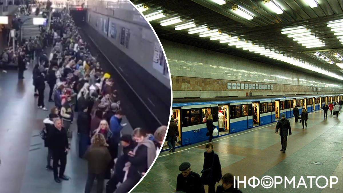 Метро Позняки пасажири