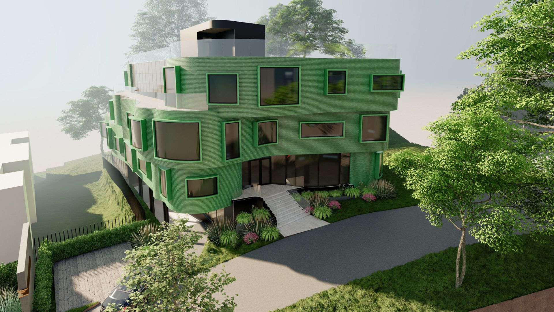 Игра с просторами, объемами и внешними очертаниями сооружения – традиционные элементы эклектического стиля. Фото: Viharev.pro Игра с просторами, объемами и внешними очертаниями сооружения – традиционные элементы эклектического стиля. Фото: Viharev.pro