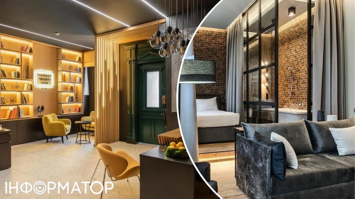 Готель оздоблений у стилі "лофт" і має чималий номерний фонд, як для закладу у історичному центрі Києва Готель оздоблений у стилі "лофт" і має чималий номерний фонд, як для закладу у історичному центрі Києва