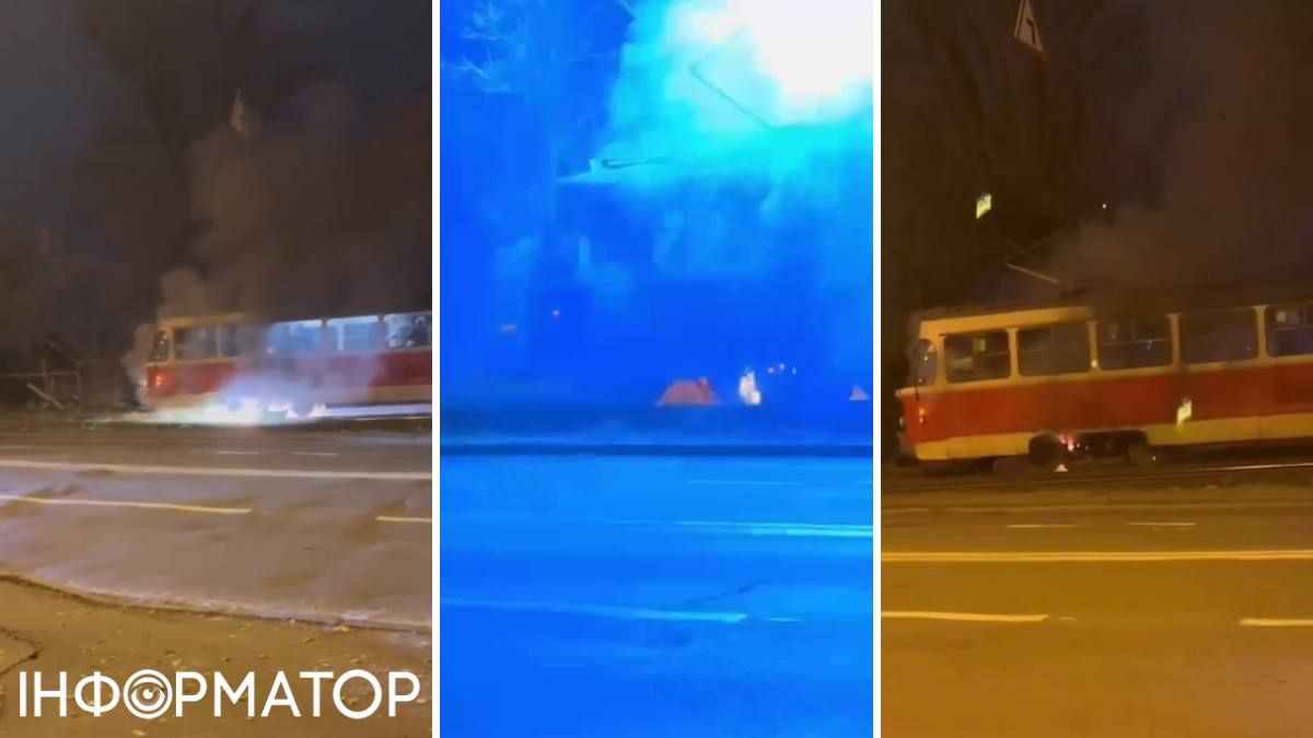 Спалахнула дуга: у Києві на маршруті загорівся трамвай з пасажирами всередині