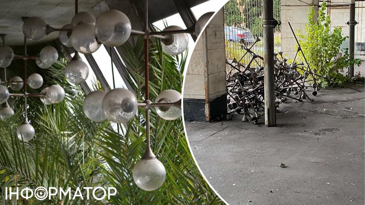 У Київській політехніці викинули на смітник унікальні люстри-молекули