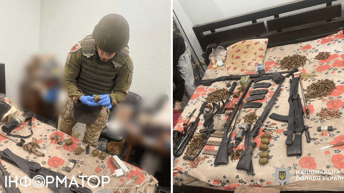 У Чабанах під Києвом домашній тиран зберігав вдома арсенал зброї