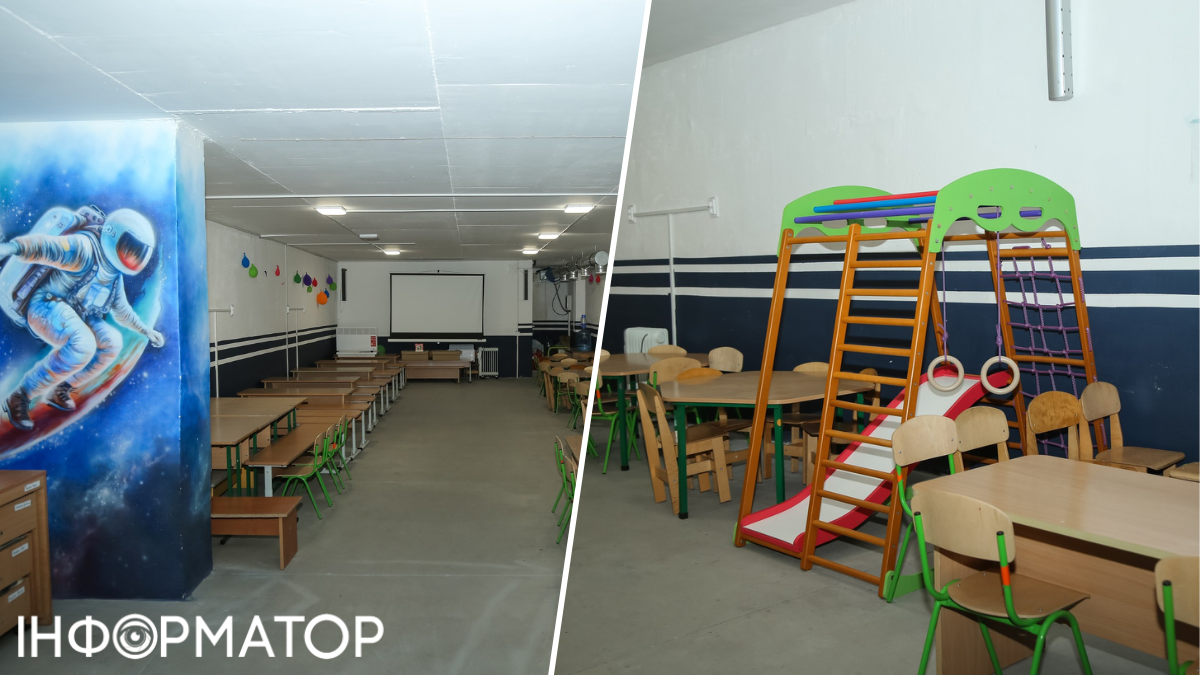 Простір візуально поділений на зони для навчання, відпочинку й гри укриття 1