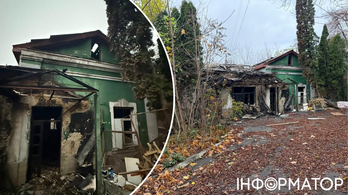 Полум'я охопило флігель садиби: у ньому спинялися імениті й талановиті гості, коли їм потрібно було залишитися у власника з ночівлею. Фото: Дмитро Перов