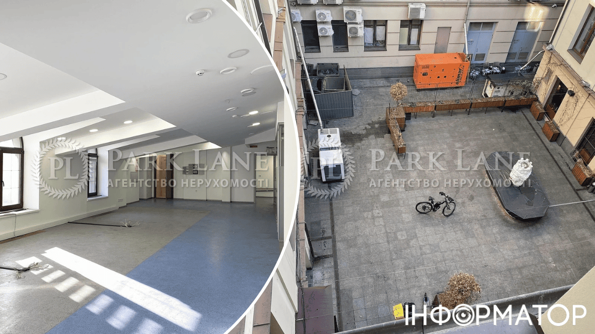 Вид на внутренний двор с верхнего этажа - на территории установлены генератор и скамейки недвижимость 1