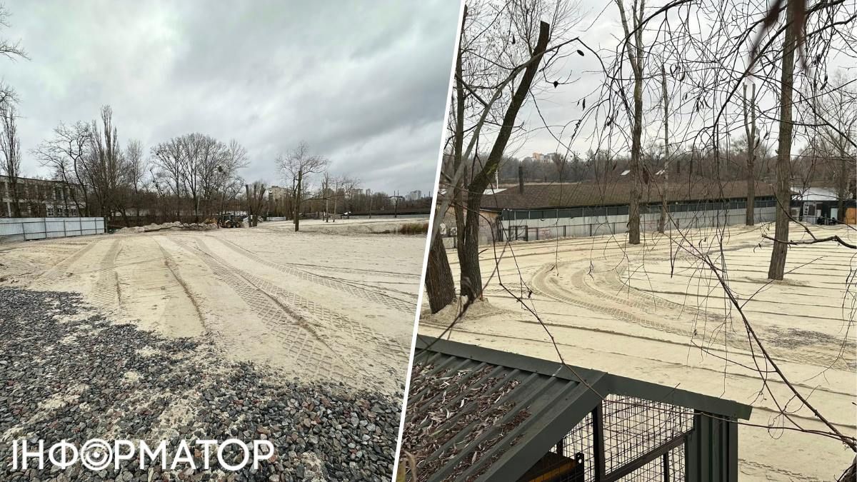 Майданчик засипали піском, десятки тон якого завезли для підняття рівня ділянки над затокою. Фото: Геннадій Кривошея Майданчик засипали піском, десятки тон якого завезли для підняття рівня ділянки над затокою. Фото: Геннадій Кривошея
