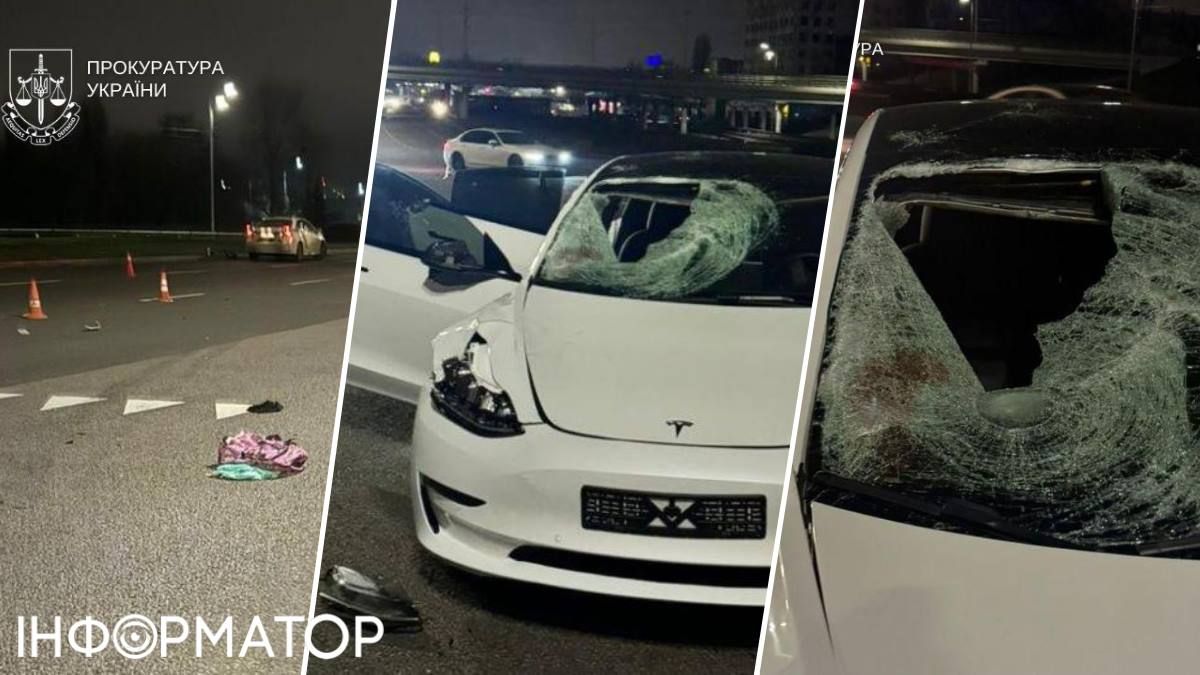 У Києві п'яний росіянин-рецидивіст на Tesla збив насмерть 13-річну дівчинку на переході