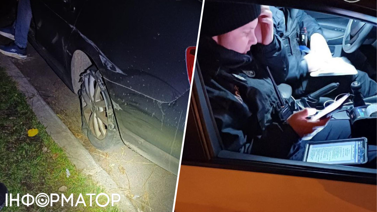 У Києві муніципали ганялися за п’яним водієм, що мчав із розірваною шиною