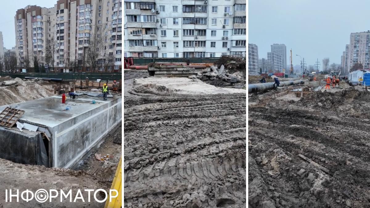 Метро на Виноградар: будівельники вже починають зводити вестибюль станції Варшавська