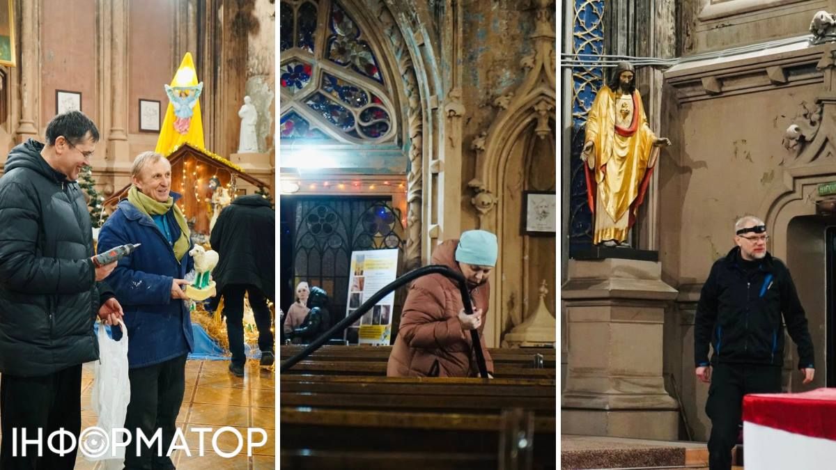 Нині ж містяни зібралися, аби привести святиню до ладу