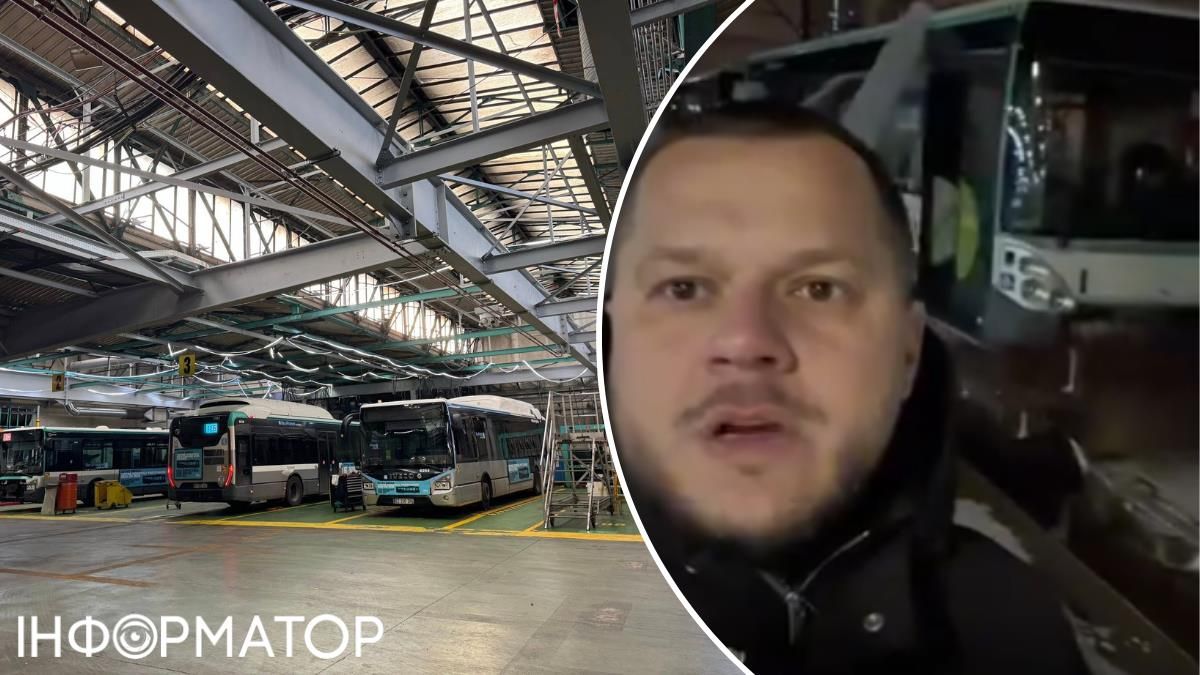 Перші автобуси з Парижу для Київщини вже розвантажують із залізничних платформ