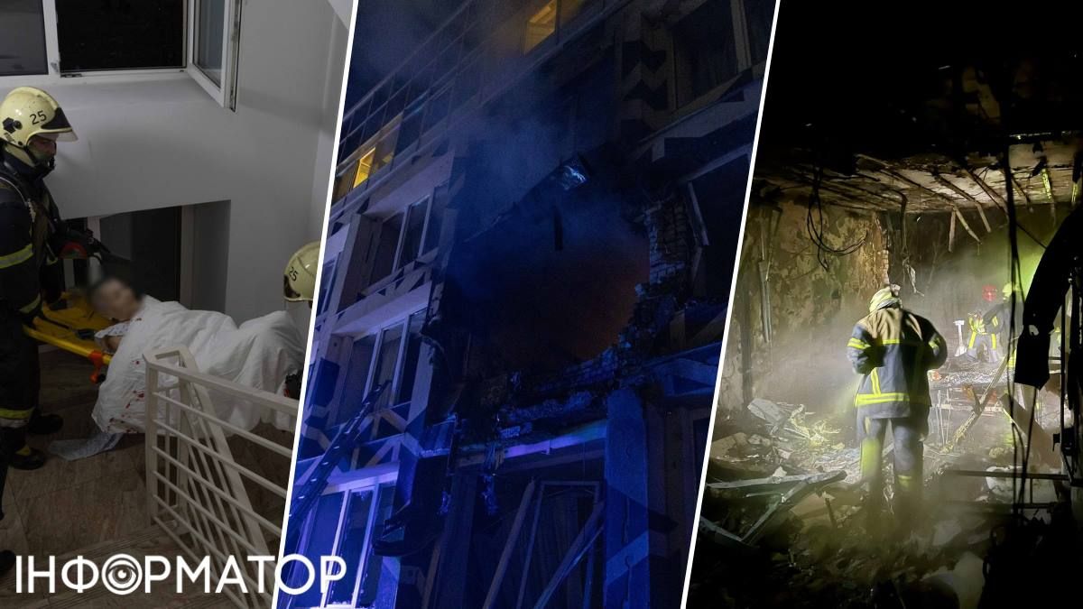 У фасаді зяє діра: росіяни атакували Шахедом клініку Medicom на Оболоні