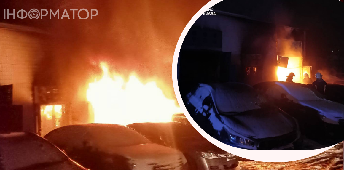 На Оболонському проспекті в Києві вибухнув трансформатор і згоріли авто