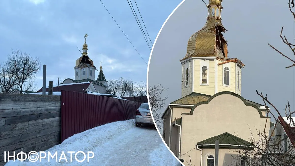 Храм Гнідин пошкодження