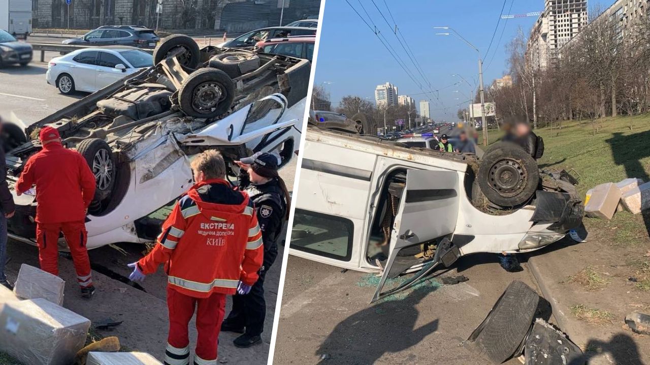 перекинутий Peugeot ДТП