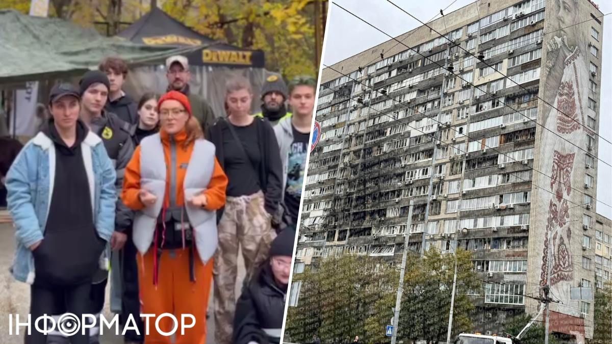 Вопрос восстановления периодически вызывает скандалы: осенью волонтеры заявляли, что на дома, пострадавшие в Дарницком районе, нет пленки, а в бюджете Киева-2026 на восстановление дома с муралом предусмотрено всего 8 млн. грн.