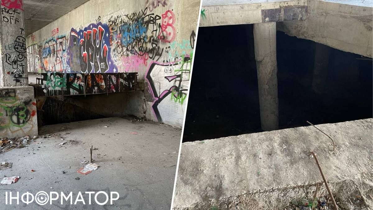 Молодь може вільно потрапляти всередину ТРЦ-недобудови