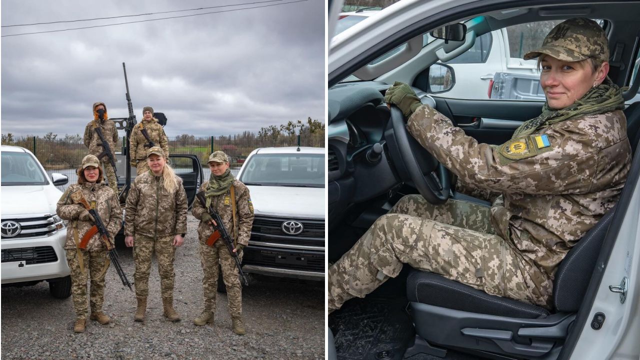 Бучанські відьми отримали два пікапи Toyota: підрозділ ДФТГ посилює захист неба над громадою