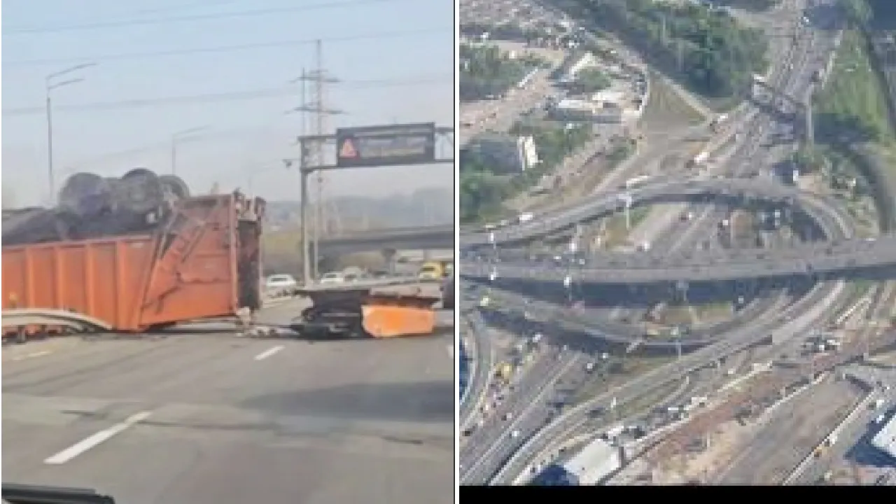 сміттєвоз перекинувся Київ