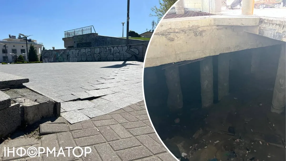 О действительном состоянии колон под почтовой можно судить по этому фото, сделанному корреспондентом Информатора недавно: бетон начал крошиться, что с арматурой внутри - неизвестно