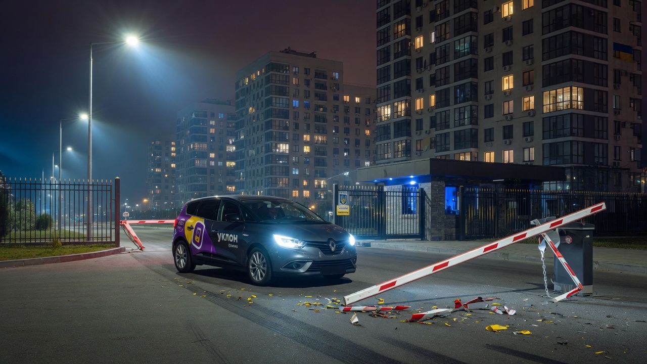 зламаний шлагбаум ЖК