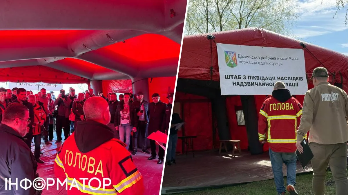 В специально созданном штабе Бахматов велел в алой куртке со светоотражающими элементами и надписью "Голова" на всю спину. Фото: Facebook Максим Бахматов