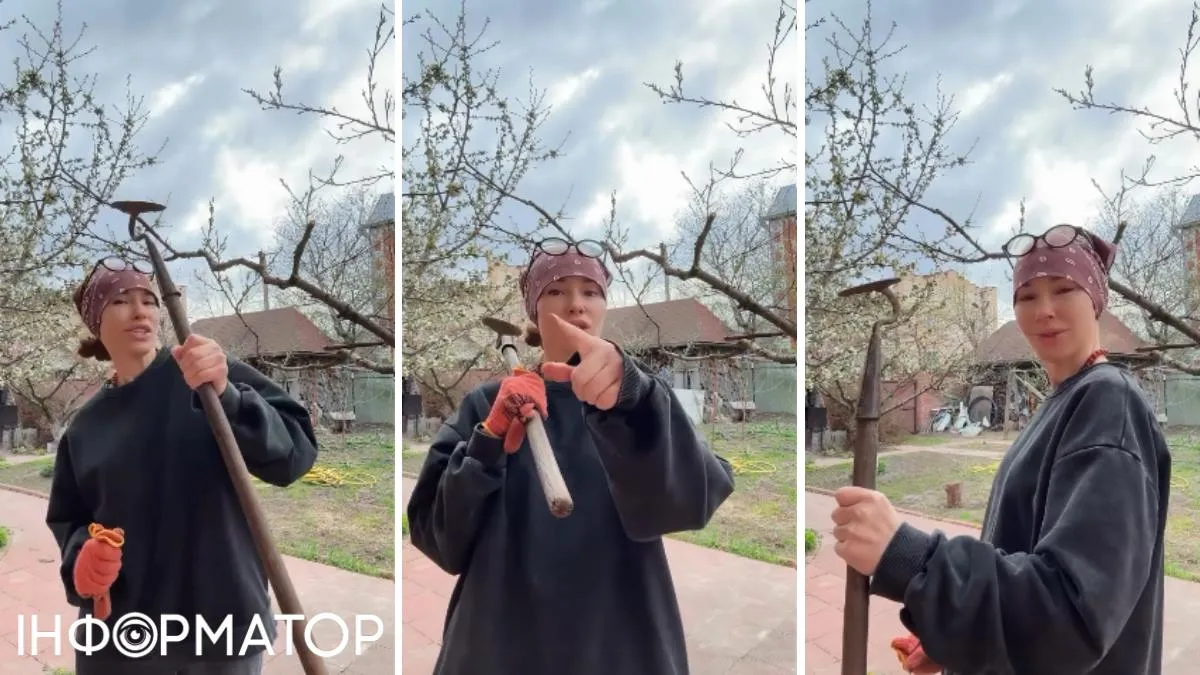 Донька Ющенка вже висадила картоплю й тепер гарцює з сапкою для Tik-Tok