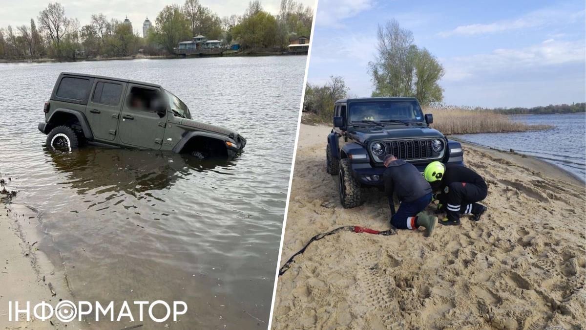 Авто Оболонська затока втоплення