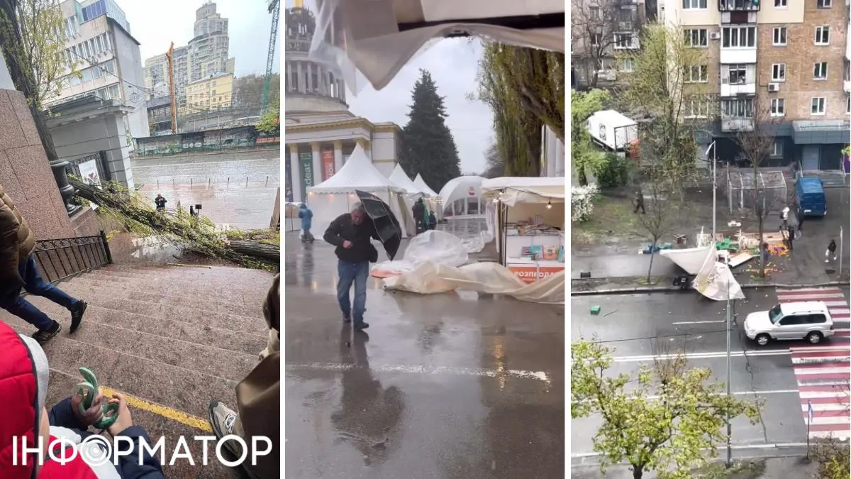 Вітер з корінням виривав дерева й розкидав товар із яток