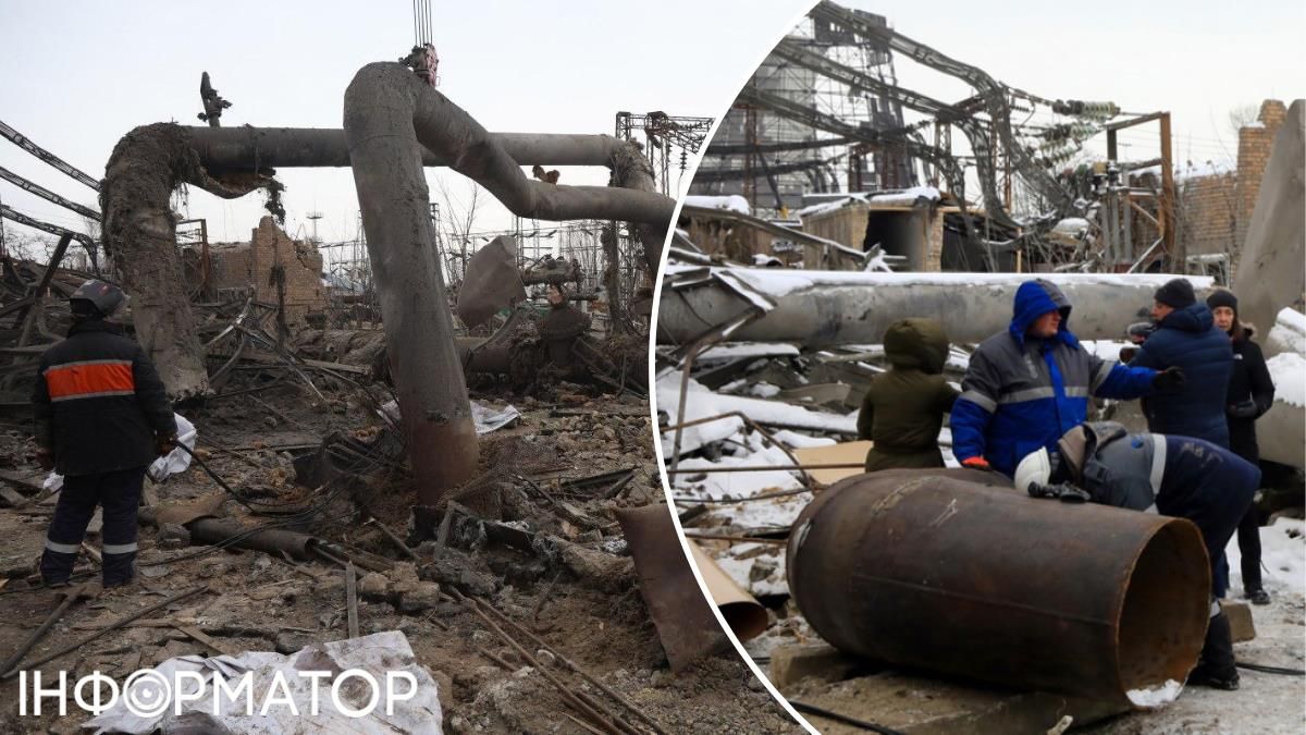 Сразу после атаки ТЭЦ-4 напоминала скорее свалку металлолома, чем теплоэнергоцентраль.