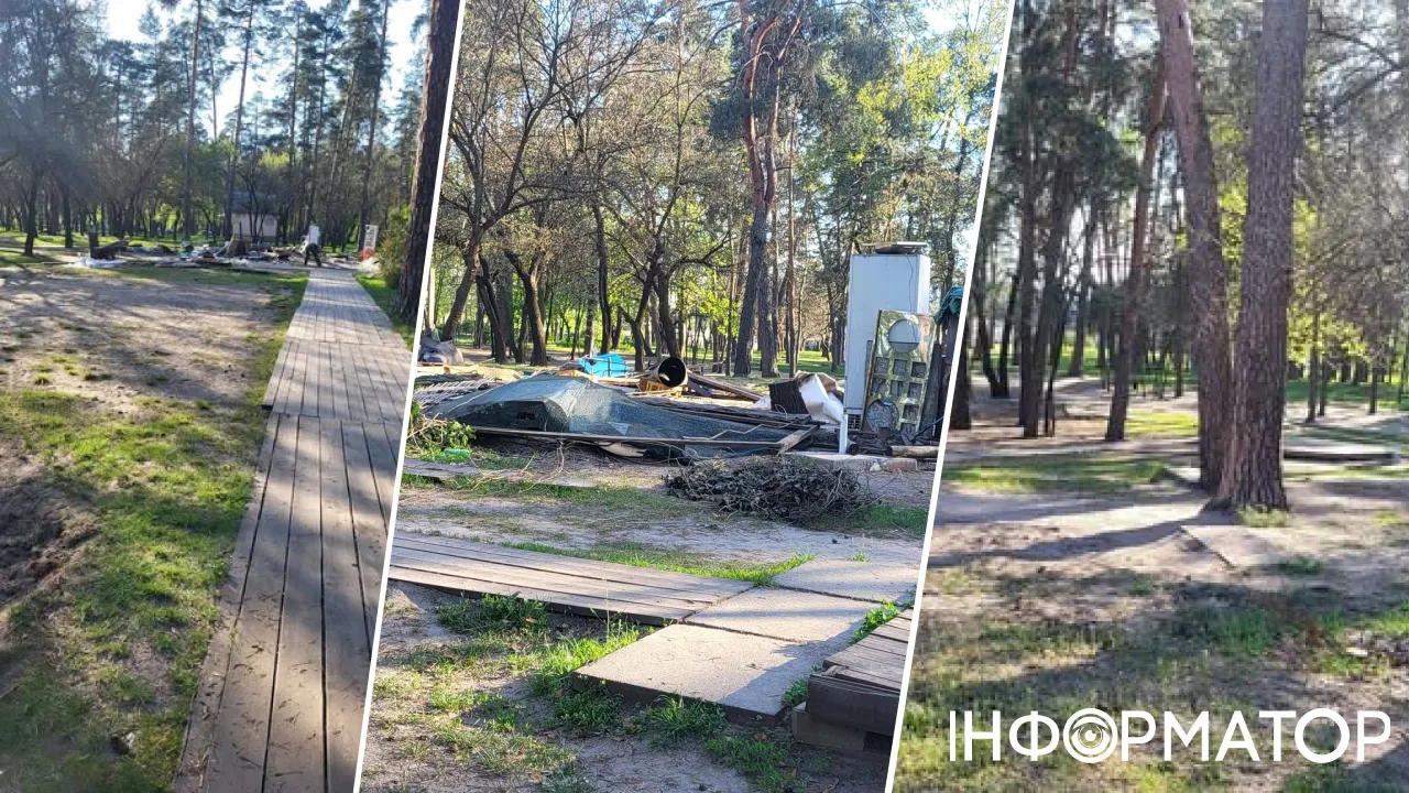 Незаконне кафе зникло після 10 років: у Києві нарешті зачистили парк від самобуду