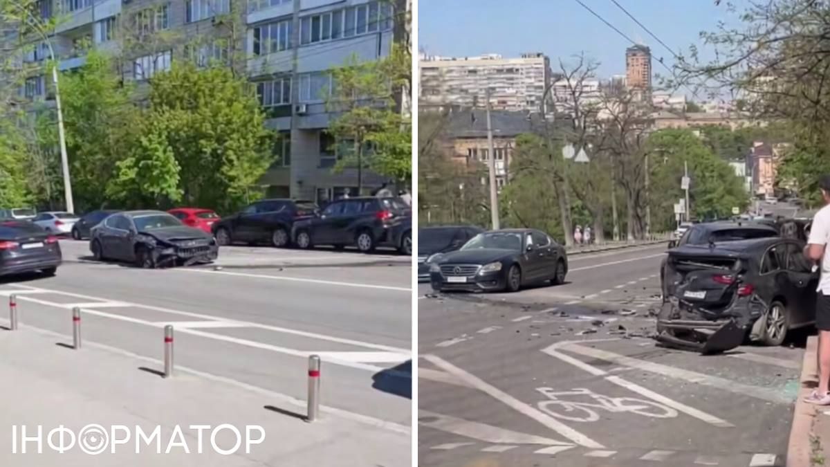 Авто нарушителя разгатило несколько машин, припаркованных вдоль проезжей части