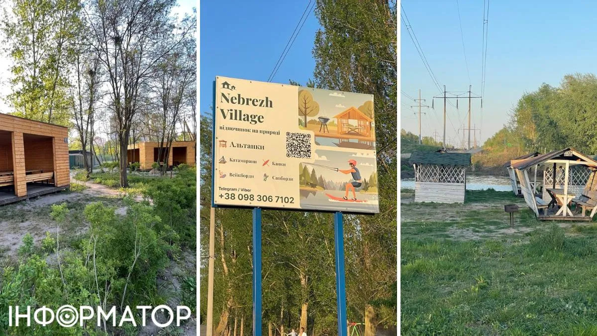 Біля озера "розсипом" стоїть не менше, ніж 50 "алкобудок"-альтанок усіх розмірів та конструкцій