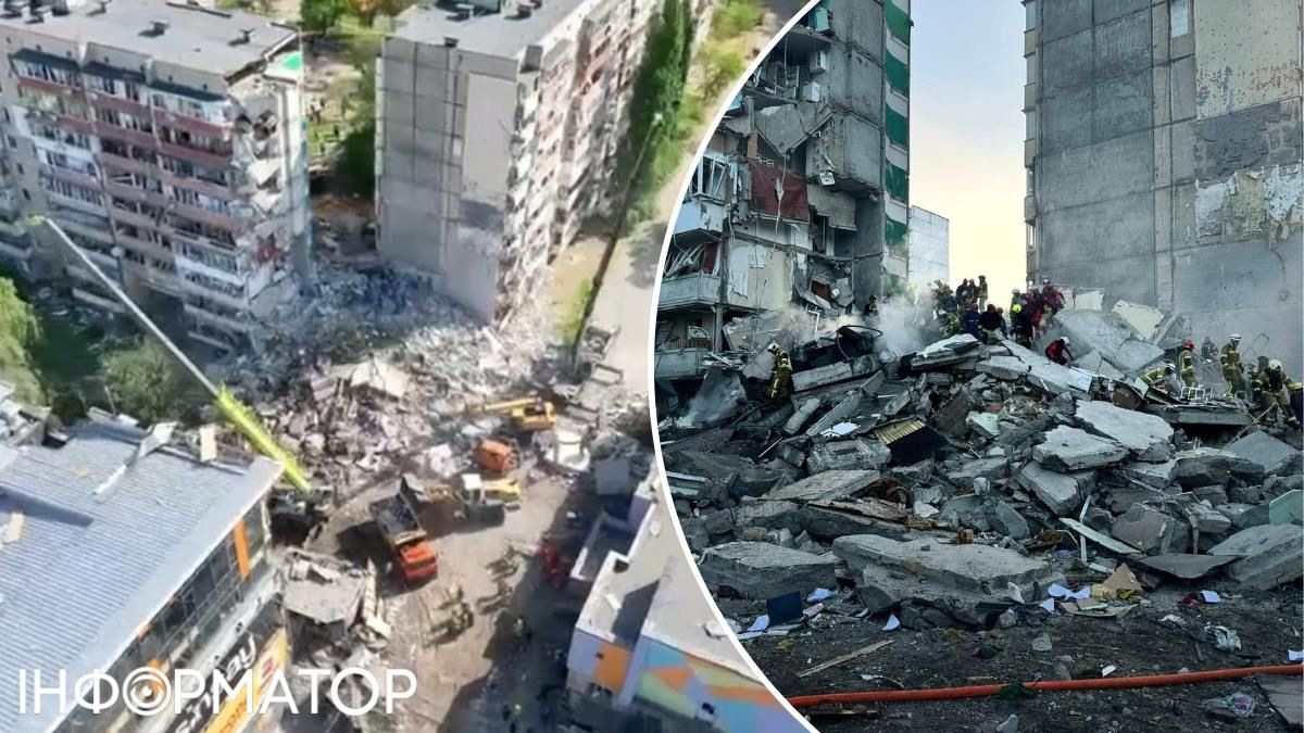 Подъезд дома на ул. Братства Тарасовцев, 9 сложился, как картовой, в результате сильного взрыва рядом
