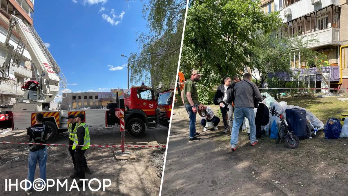 Потужний автокран підіймає мешканців до їхніх квартир, ті - спускають донизу особисті й потрібні їм речі