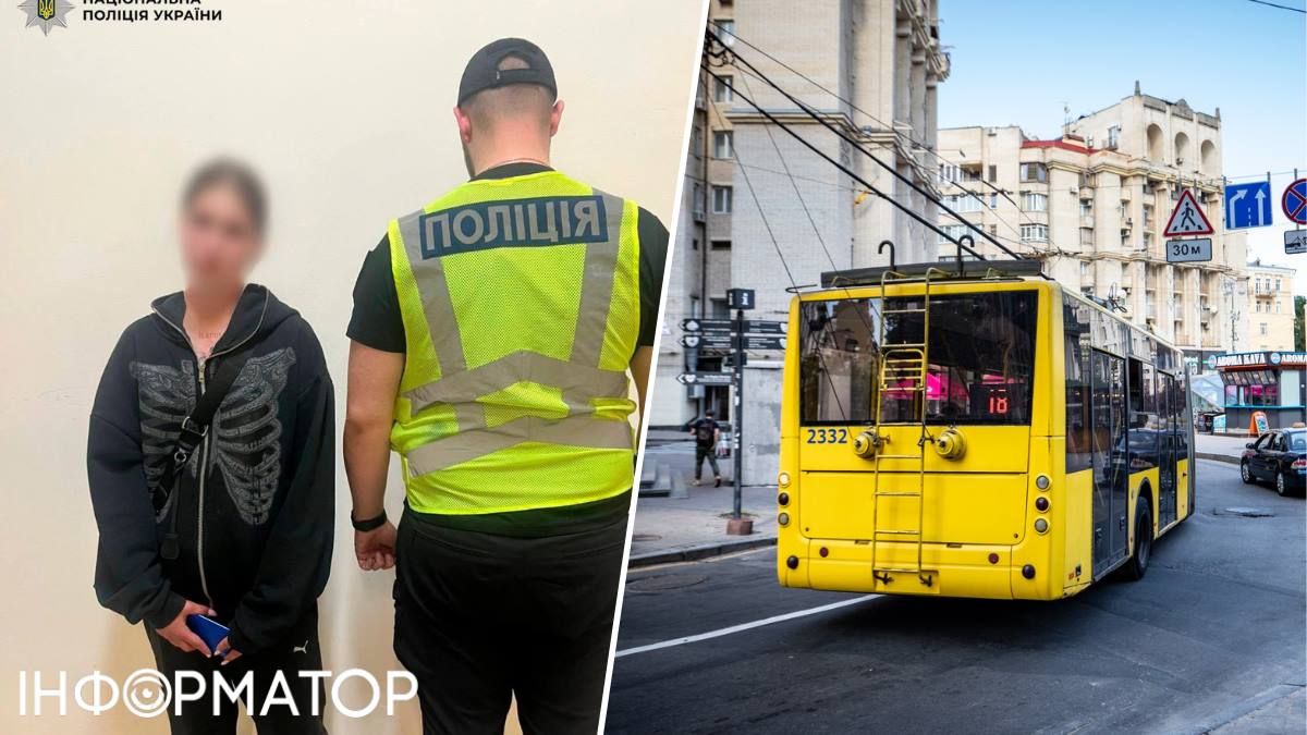 Троллейбус задержания девушка