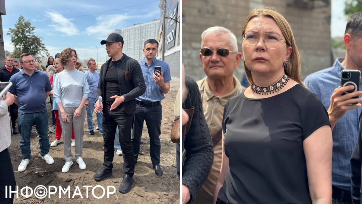 На днях заседание у разрушенного подъезда провела ТКК Киевсовета, возглавляемая депутатом Аллой Шлапак (дело) На днях заседание у разрушенного подъезда провела ТКК Киевсовета, возглавляемая депутатом Аллой Шлапак (дело)