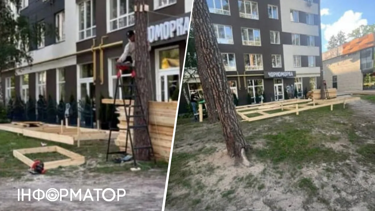 У центрі Ірпеня шматок Центрального парку пішов під ресторан У центрі Ірпеня шматок Центрального парку пішов під ресторан