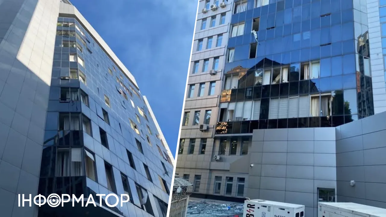 Російський удар пошкодив головну будівлю Податкової служби у Києві