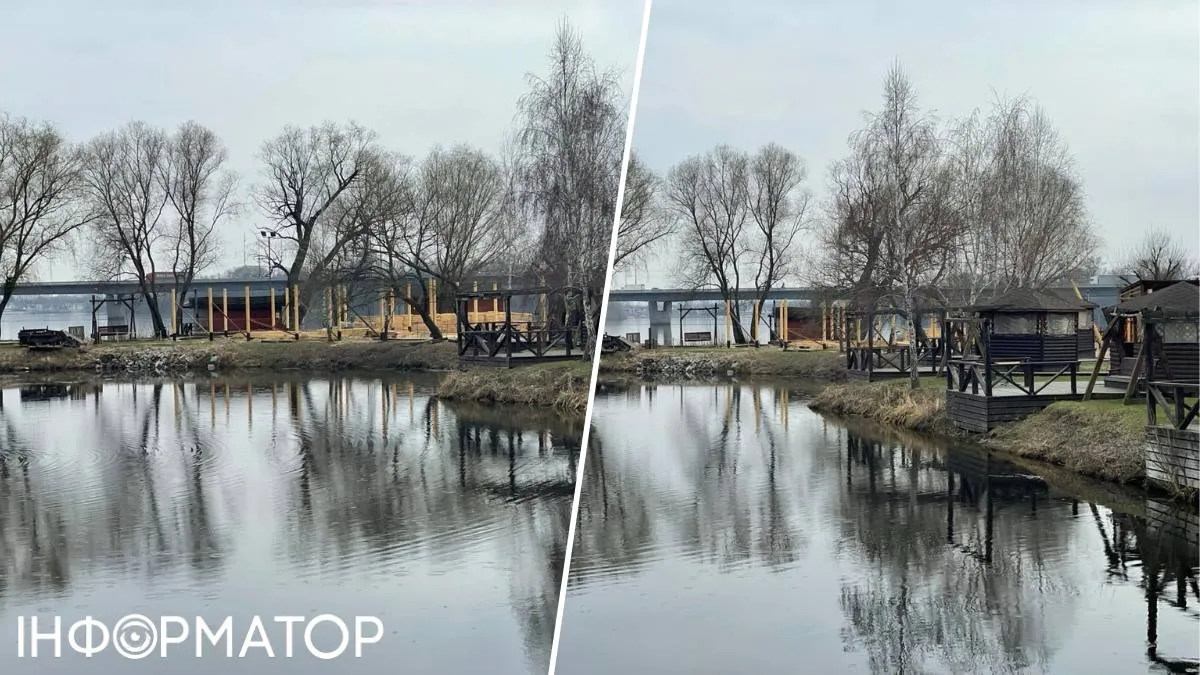 На косе между Десенко и Юрьевским заливом строят несколько новеньких беседок На косе между Десенко и Юрьевским заливом строят несколько новеньких беседок