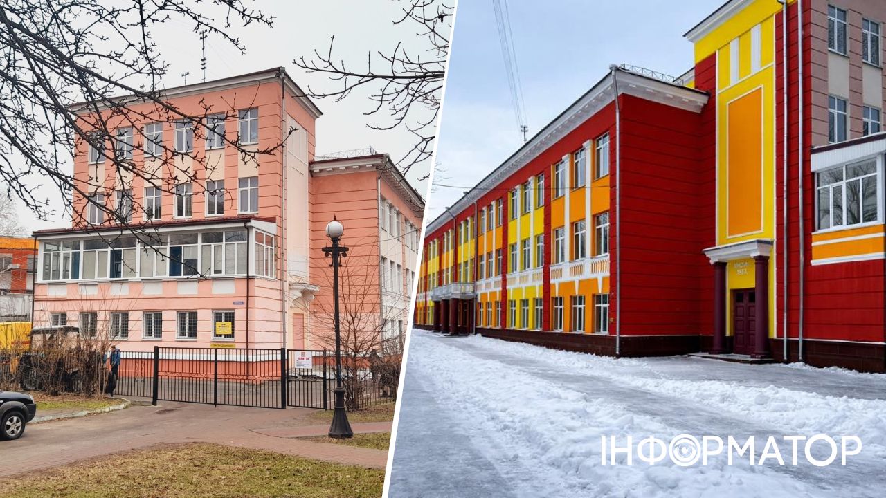 На Оболоні історичну школу 1937 року перетворили на червоно-жовтий маяк за 12 мільйонів