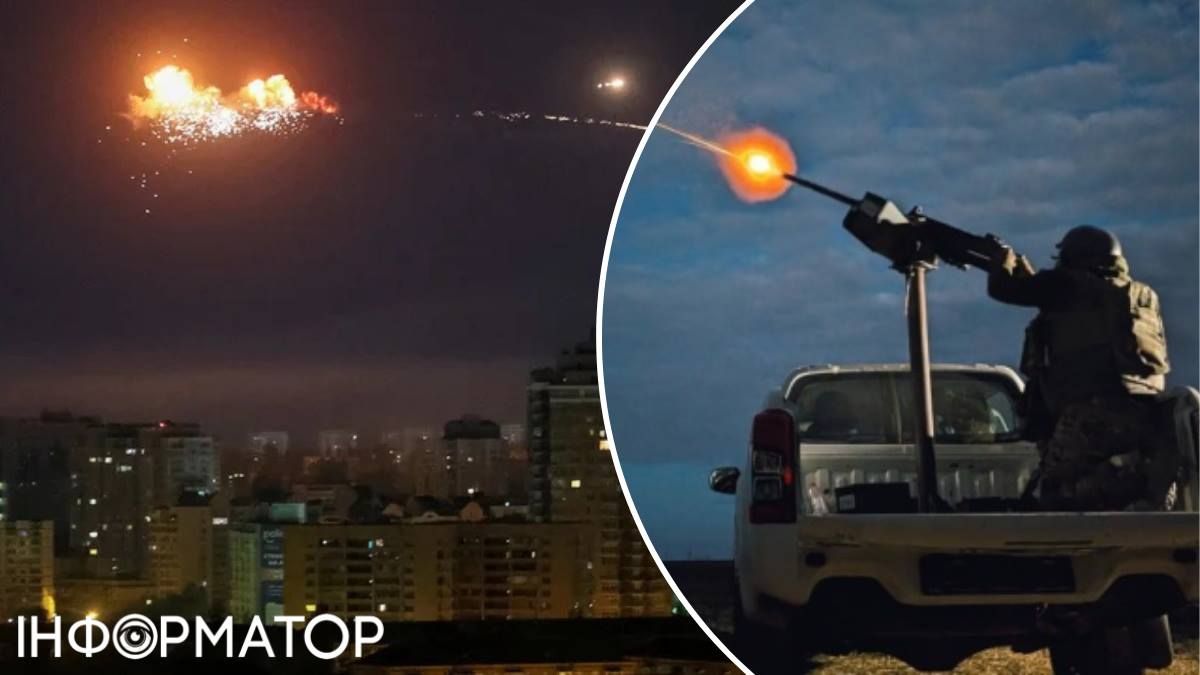 ПВО работа сбивания ракет Шахедов Киев