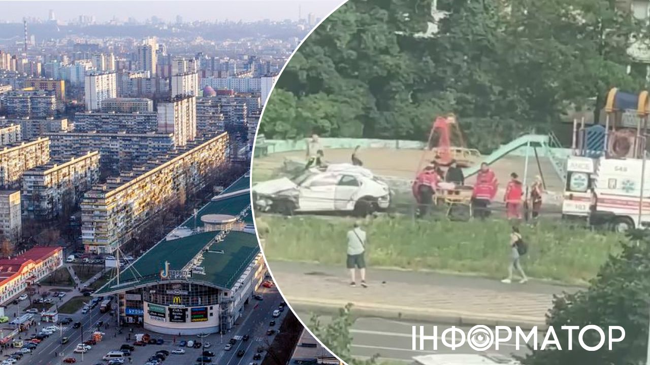 Mercedes вилетів до дитячого майданчика