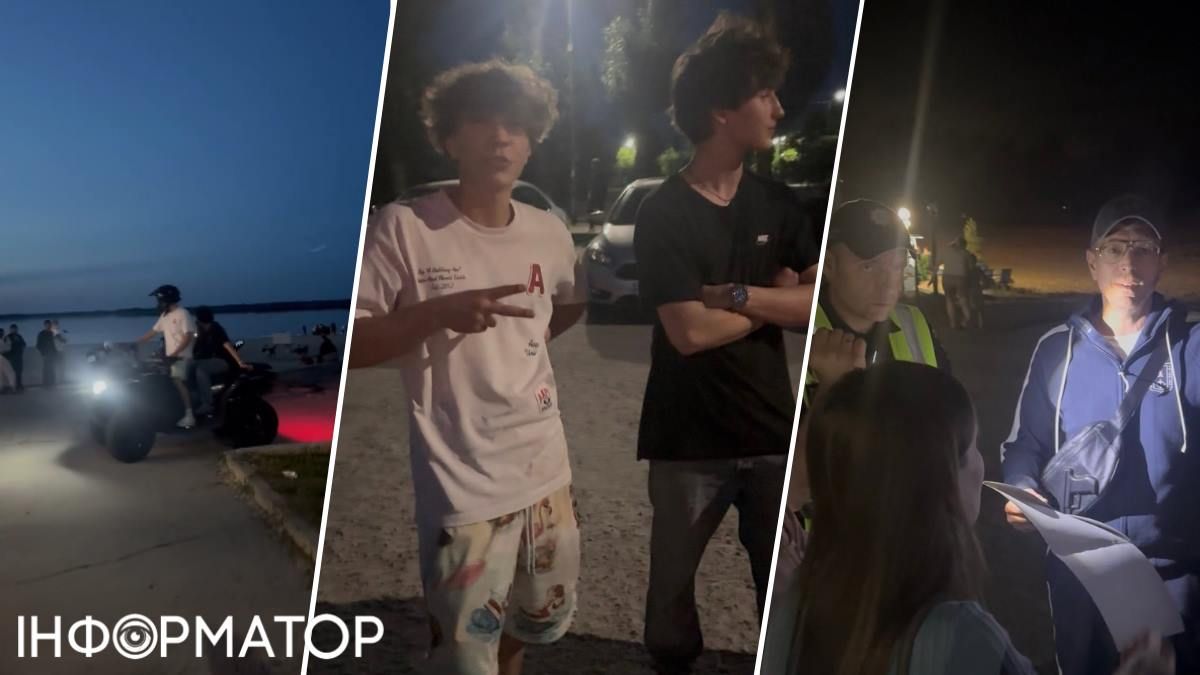 В Українці біля Києва місцеві затримали мажорів-дрифтерів на квадроциклах, а копи стали їх захищати