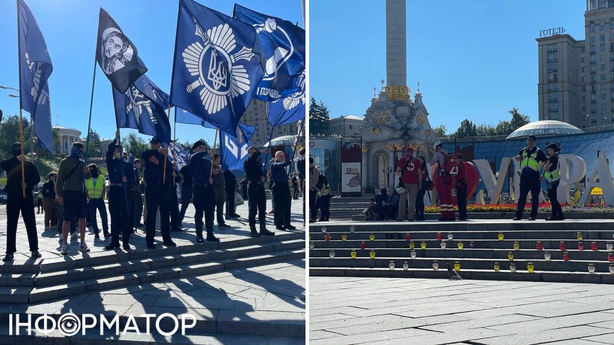 Наряду с митингом - немалые силы правоохранителей, а также экипажи "скорой" Наряду с митингом - немалые силы правоохранителей, а также экипажи "скорой"