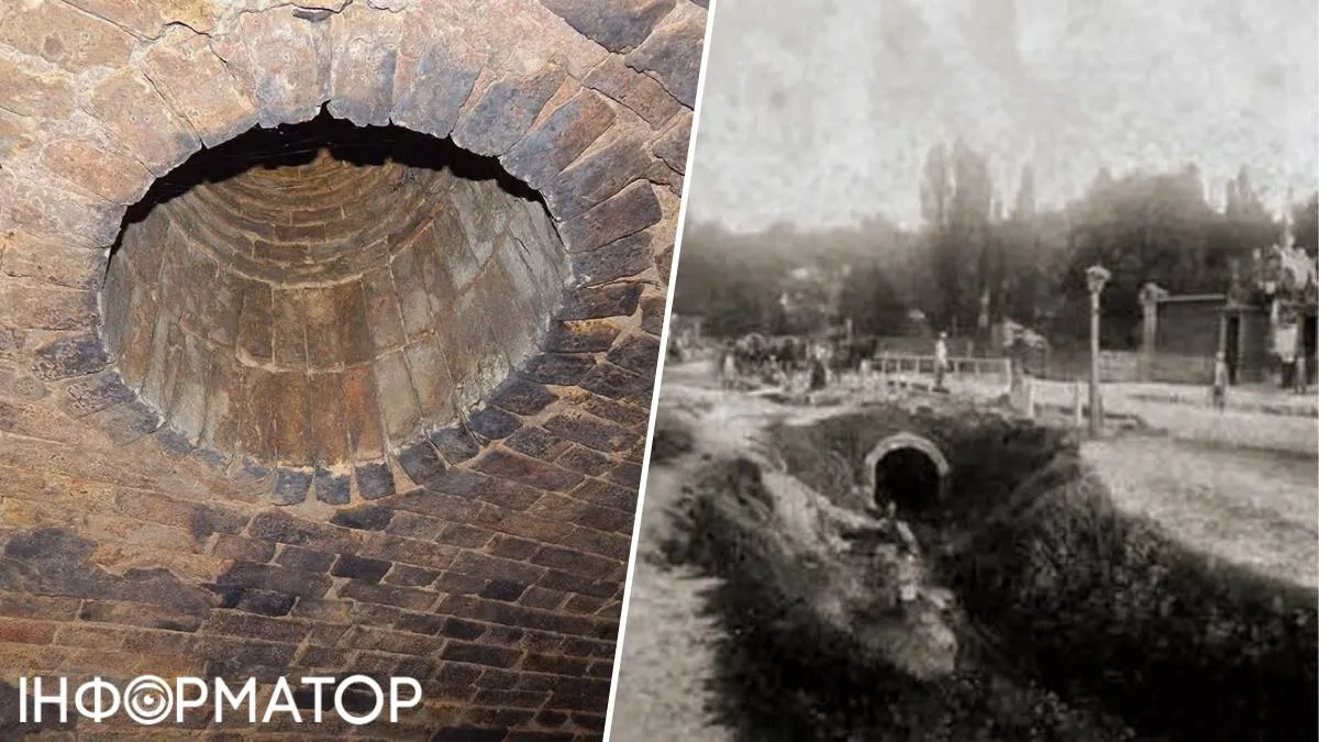 Зараз Киянку живлять підземні джерела й зливостоки, а на правому фото видно, як струмок виглядав у ХІХ столітті Зараз Киянку живлять підземні джерела й зливостоки, а на правому фото видно, як струмок виглядав у ХІХ столітті