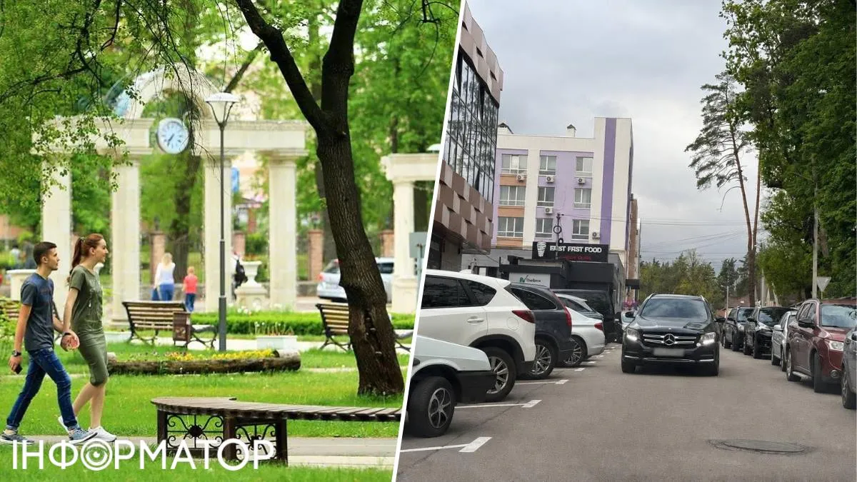 Паркування у два ряди - біля Центрального парку в Ірпені через брак паркомісць утворився хаос