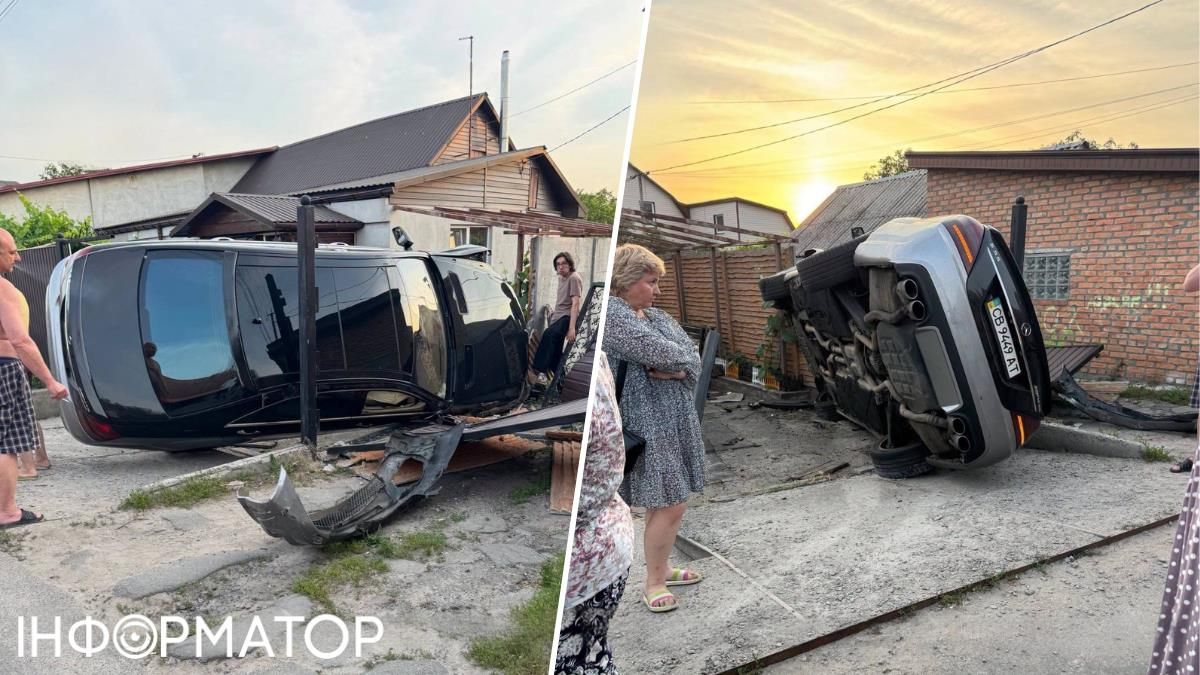 ДТП Горенка авто на боку