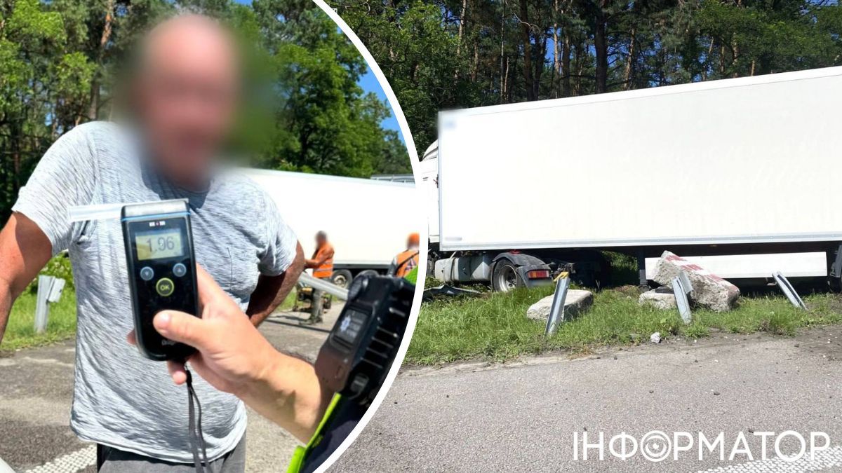 Був п'яний в дим - водій фури злетів з траси на Дарниці