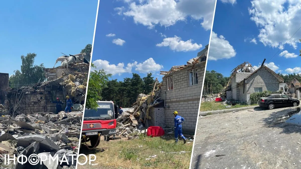 Будинок, зруйнований російською атакою на Червоному хуторі Будинок, зруйнований російською атакою на Червоному хуторі